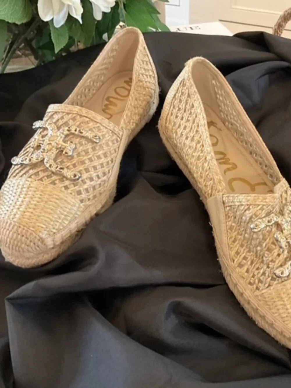 Sam Edelman KHIARA ESPADRILLE LOAFER Shoes MCM Women’s 8.5 Coastal Raffia Flats